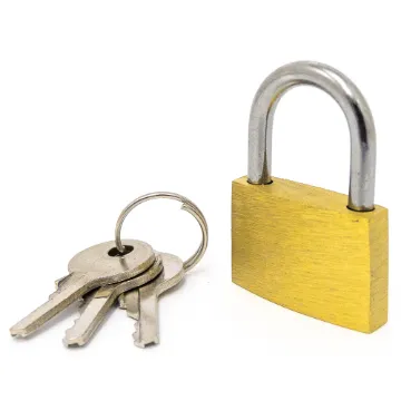 2" (50mm) Standard Shackle Laminated Padlock, Brass Cylinder with 2 Keys