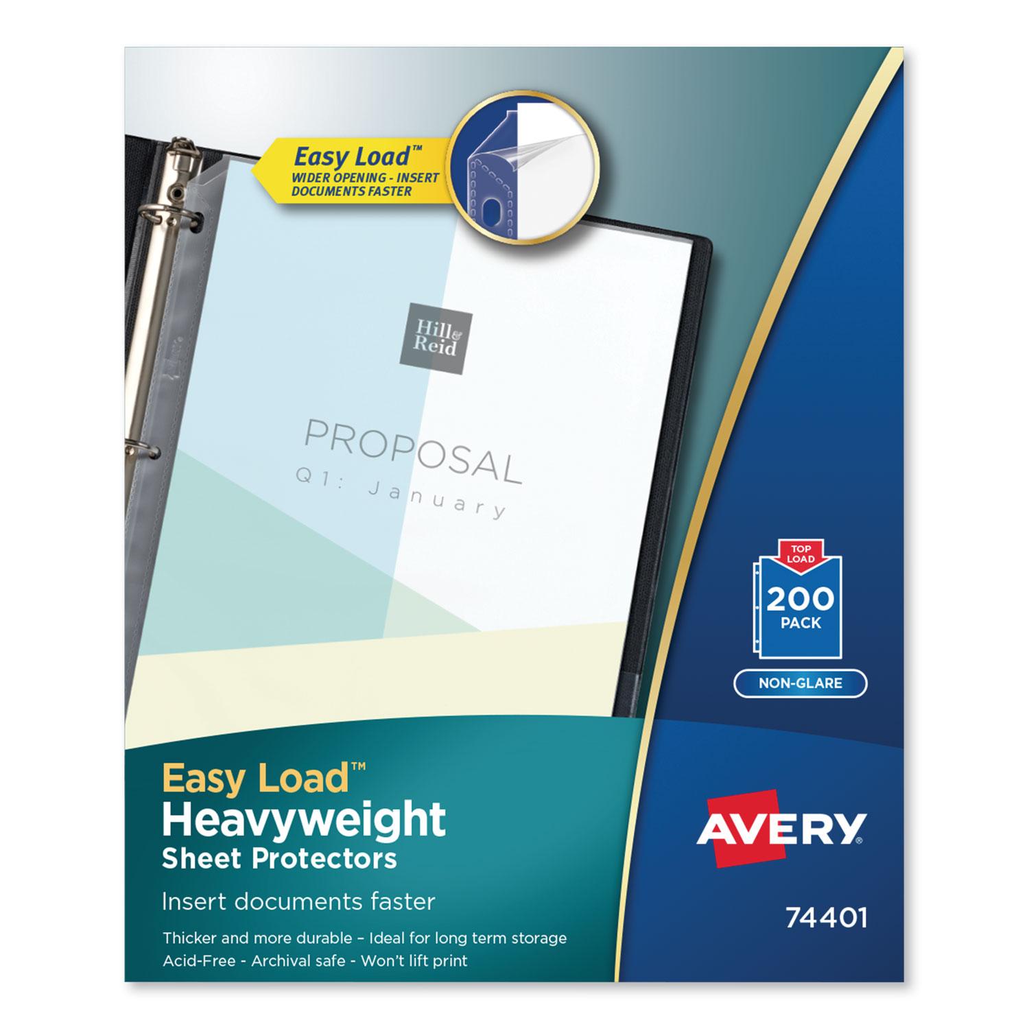 Top-Load Poly Sheet Protectors, Heavyweight, Letter, Nonglare, 200/Box ...