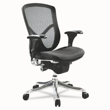 Alera EQ Series Ergonomic Multifunction Mid-Back Mesh Chair, Supports up to 250 lbs., Black Seat/Bla