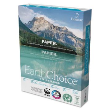 EarthChoice Office Paper, 92 Bright, 20 lb, 8.5 x 11, White, 500 Sheets/Ream, 10 Reams/Carton