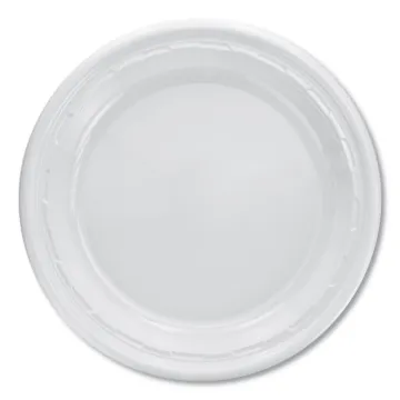 Famous Service Impact Plastic Dinnerware, Plate, 10 1/4" dia, White, 500/Carton