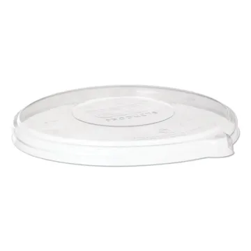 100% Recycled Content Flat Lid, Fits 24/46 oz Coupe Bowls and 16/40 oz Noodle Bowls, 50/Pack, 8 Pack