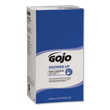 SHOWER UP Soap and Shampoo, Pleasant Scent, Rose Color, 5,000 mL Refill, 2/Carton