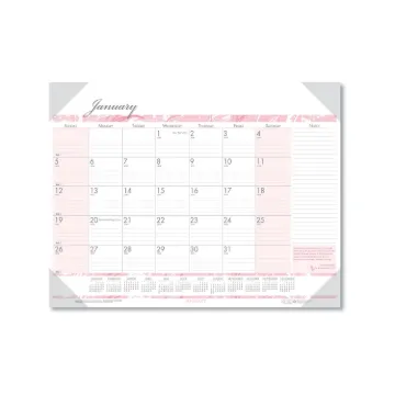 Recycled Breast Cancer Awareness Monthly Desk Pad Calendar, 22 x 17, 2021
