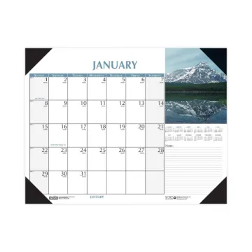 Earthscapes Scenic Desk Pad Calendar, 18.5 x 13, 2021