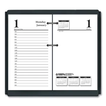 Economy Daily Desk Calendar Refill, 3.5 x 6, White Sheets, 2022