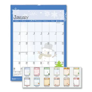 100% Recycled Seasonal Wall Calendar, 12 x 16.5, 2021