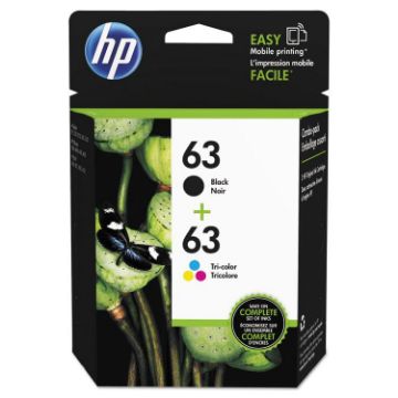 HP 63, (L0R46AN) 2-pack Black/Tri-Color Original Ink Cartridges