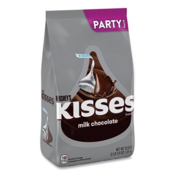 KISSES, Milk Chocolate Party Pack, Silver Wrappers, 35.8 oz Bag, Free Delivery in 1-4 Business Days