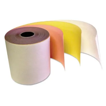 Carbonless Receipt Rolls, 3" x 67 ft, White/Canary/Pink, 60/Carton