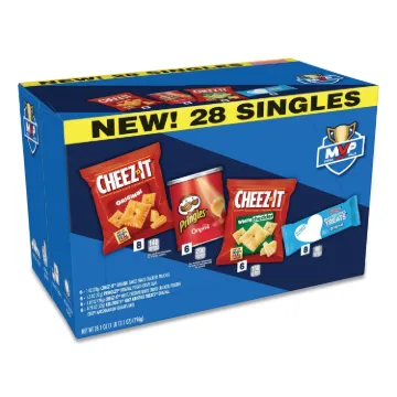 MVP Singles Variety Pack, Cheez-it Original/White Cheddar; Pringles Original; Rice Krispies Treats