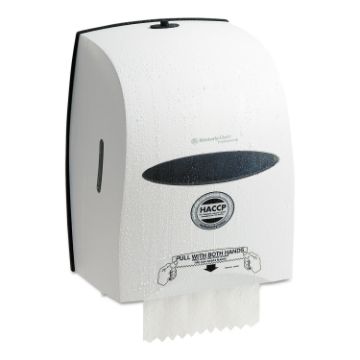SaniTouch Hard Roll Towel Dispenser Pearl White