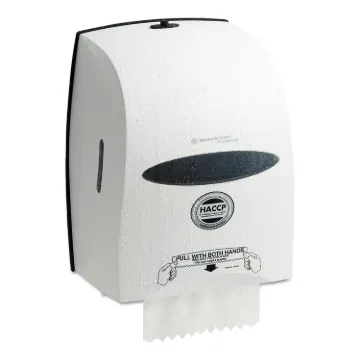 SaniTouch Hard Roll Towel Dispenser Pearl White