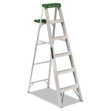 Louisville AS4006 Step Ladder, 125 in Max Reach H, 5-Step, 225 lb, Type II Duty Rating, 3 in D Step,