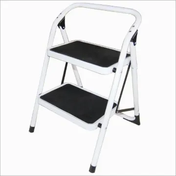 220 lb Capacity Non-Slip Steel 2-Step Ladder