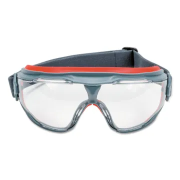 GoggleGear 500Series Safety Goggles, AntiFog, Red/Black Frame, Clear Lens,10/Ctn