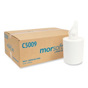 Morsoft Center-Pull Roll Towels, 2-Ply, 8" dia., 500 Sheets/Roll, 6 Rolls/Carton
