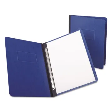 Heavyweight PressGuard and Pressboard Cover w/Reinforced Hinge, 2-Prong Fastener, 3" Cap, Dark Blue