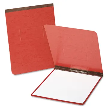 PressGuard Coated Report Cover, Prong Clip, Letter, 2" Capacity, Red