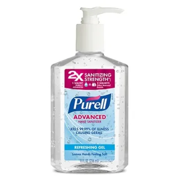 Purell 4102-12-S Advanced Hand Sanitizer, Citrus, Clear, 8 oz, Pump Bottle