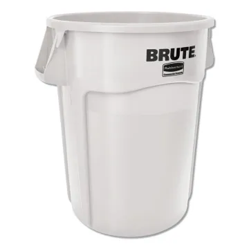 Brute Round Container, 44 gallon, White