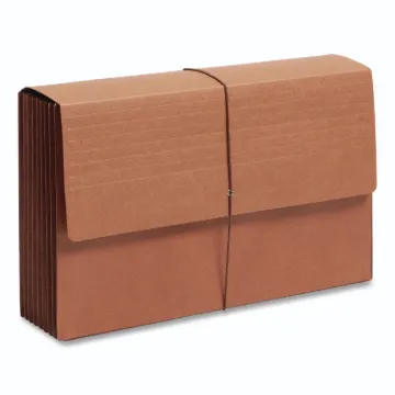 TUFF Expanding Wallets, 7" Expansion, 1 Section, Legal Size, Redrope