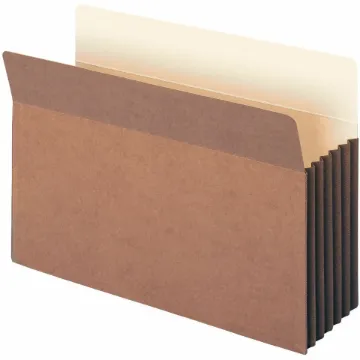 Redrope TUFF Pocket Drop-Front File Pockets w/ Fully Lined Gussets, 5.25" Expansion, Legal Size, Red