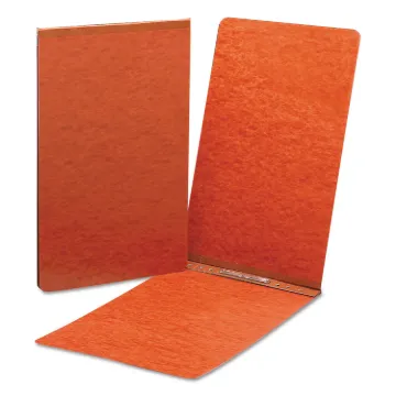 Top Opening Press Guard Report Cover, Prong Fastener, 11 x 17, Red