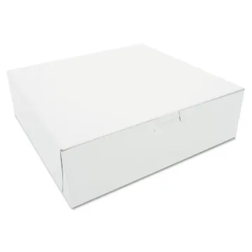 Tuck-Top Bakery Boxes, 10 x 10 x 3, White, 200/Carton