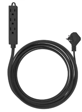 CordMax 3-Outlet Grounded Indoor Extension Cord with Low Profile Plug