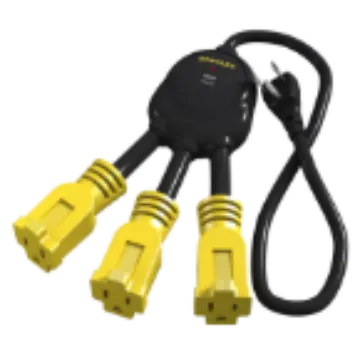 PowerSquid Extension Cord with Grounded Multiplier 3-Outlets