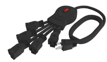 PowerSquid Extension Cord with Grounded Multiplier 5-Outlets