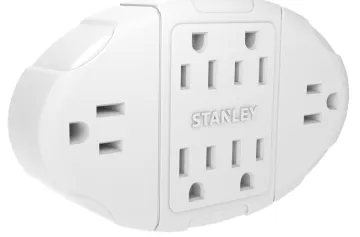 6 Grounded Outlets Transformer Wall Adapter