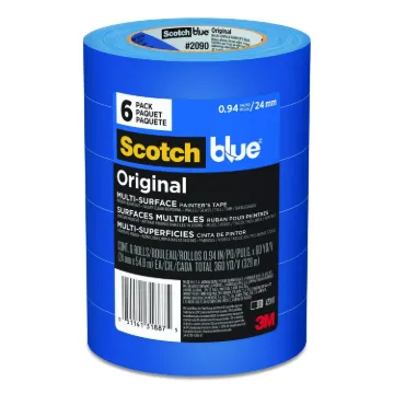 Original Multi-Surface Painter's Tape, 3" Core, 0.94" x 60 yds, Blue, 6/Pack