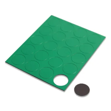 Heavy-Duty Board Magnets, Circles, Green, 0.75", 24/Pack