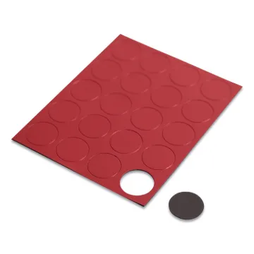 Heavy-Duty Board Magnets, Circles, Red, 0.75", 24/Pack