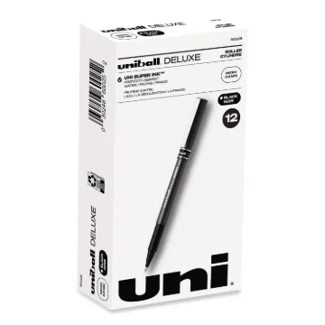 PEN,UNIBALL,DELUXE,0.5MM,BK, Minimum order quantity - 12 EA