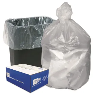 Can Liners, 10 gal, 8 microns, 24" x 24", Natural, 1,000/Carton