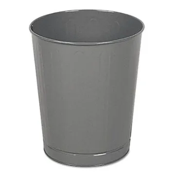 Steel Wastebasket, 26 qt Round