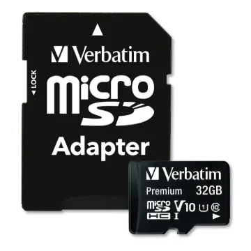 32GB Premium microSDHC Memory Card with Adapter, Up to 90MB/s Read Speed