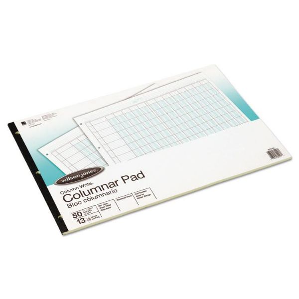 Accounting Pad, 13 Eight-Unit Columns, 11 x 16 3/8, 50-Sheet Pad ...