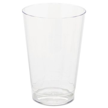 Classic Crystal Plastic Tumblers, 12 oz, Clear, Fluted, Tall