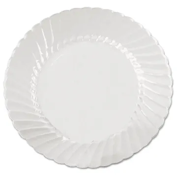 Classicware Plates, Plastic, 9 in, Clear, 18/Bag, 10 Bag/Carton