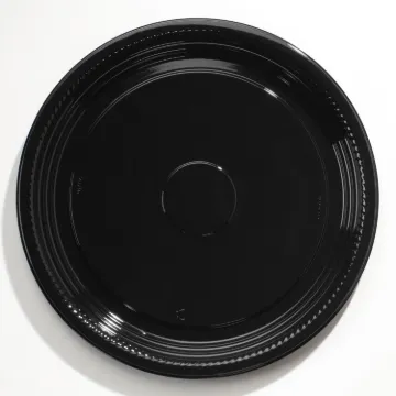 Caterline Casuals Thermoformed Platters, 18" Diameter, Black, 25/Carton