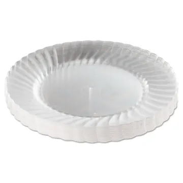 Classicware Plastic Plates, 9" Diameter, Clear, 12 Plates/Pack