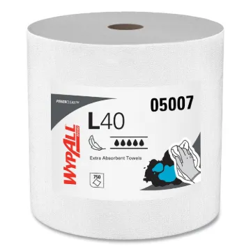 L40 Towels, Jumbo Roll, White, 12.5x13.4, 750/Roll