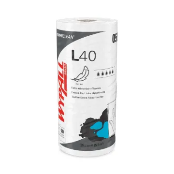 L40 Towels, Small Roll, 10 2/5 x 11, White, 70/Roll, 24 Rolls/Carton