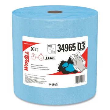 X60 Cloths, Jumbo Roll, 12 1/2 x 13 2/5, Blue, 1100/Roll