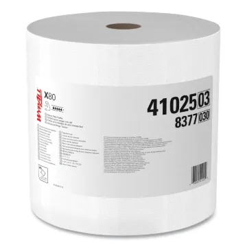 X80 Cloths with HYDROKNIT, Jumbo Roll, 12 1/2w x 13.4 White, 475 Roll