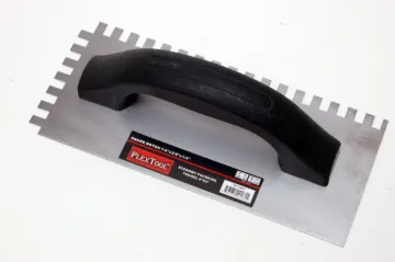 9" x 4" Economy Finishing Notched Trowel, Square Notch 1/4" x 3/8" x 1/4"